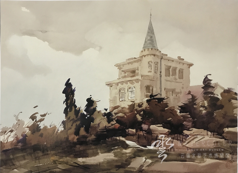 陶田恩 《雨过天晴》 54*39cm 1979年
